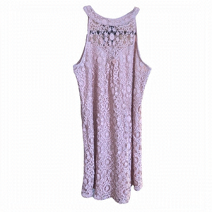 Monteau Lace Tunic Top Flower Detail Sleeveless Size M